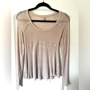 Free People Dusty Pink Whimsical Ling Sleeve